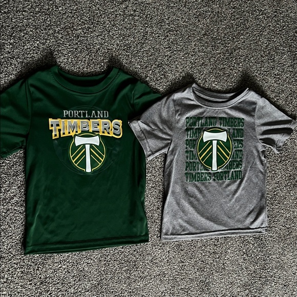 BRAND NEW Portland Timbers Soccer T-shirt set in dri-fit material (green & gray) - Picture 1 of 8